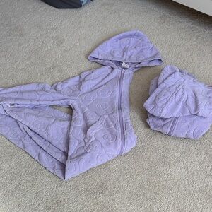 Cat & Jack Purple Kids One Piece Footie- size S 6/7- selling 2 of them